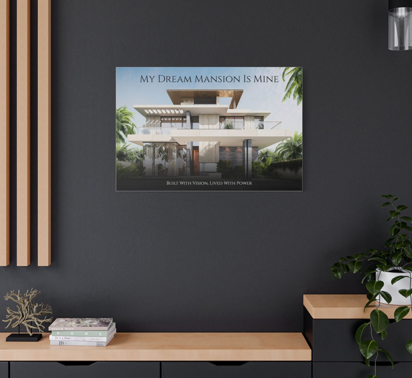Mansion Manifestor – Vision Board Wall Art for Living Room & Bedroom