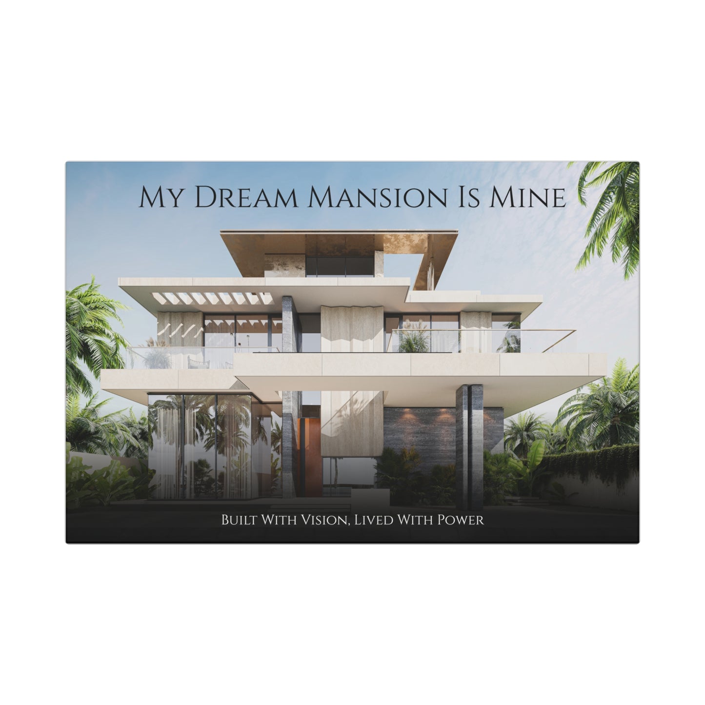 Mansion Manifestor – Vision Board Wall Art for Living Room & Bedroom