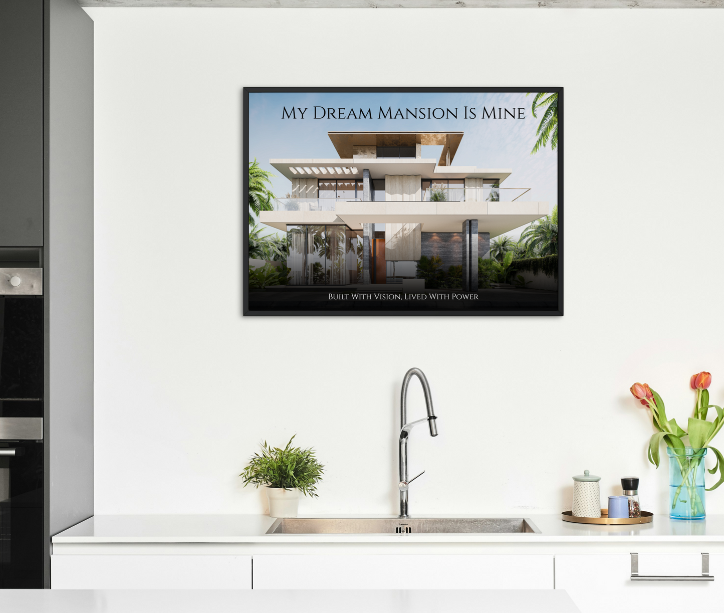 Mansion Manifestor – Vision Board Wall Art for Living Room & Bedroom